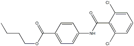 butyl 4-[(2,6-dichlorobenzoyl)amino]benzoate Struktur