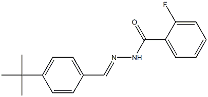 N-[(E)-(4-tert-butylphenyl)methylideneamino]-2-fluorobenzamide Struktur