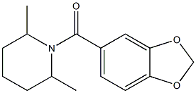 1,3-benzodioxol-5-yl-(2,6-dimethylpiperidin-1-yl)methanone Struktur