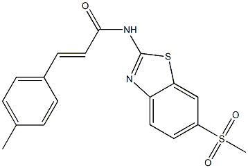 (E)-3-(4-methylphenyl)-N-(6-methylsulfonyl-1,3-benzothiazol-2-yl)prop-2-enamide Struktur