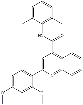 2-(2,4-dimethoxyphenyl)-N-(2,6-dimethylphenyl)quinoline-4-carboxamide Struktur