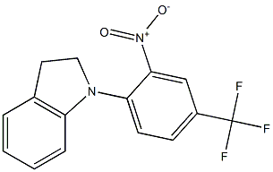 1-[2-nitro-4-(trifluoromethyl)phenyl]-2,3-dihydroindole Struktur