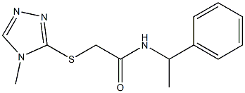 2-[(4-methyl-1,2,4-triazol-3-yl)sulfanyl]-N-(1-phenylethyl)acetamide Struktur