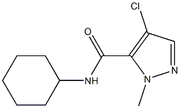 4-chloro-N-cyclohexyl-2-methylpyrazole-3-carboxamide Struktur