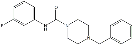 4-benzyl-N-(3-fluorophenyl)piperazine-1-carboxamide Struktur