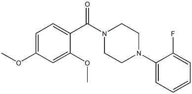 (2,4-dimethoxyphenyl)-[4-(2-fluorophenyl)piperazin-1-yl]methanone Struktur