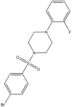 1-(4-bromophenyl)sulfonyl-4-(2-fluorophenyl)piperazine Struktur