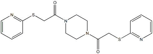 2-pyridin-2-ylsulfanyl-1-[4-(2-pyridin-2-ylsulfanylacetyl)piperazin-1-yl]ethanone Struktur