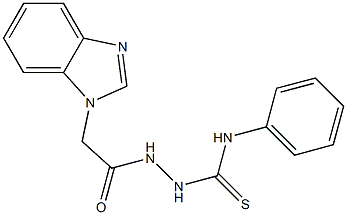 1-[[2-(benzimidazol-1-yl)acetyl]amino]-3-phenylthiourea Struktur