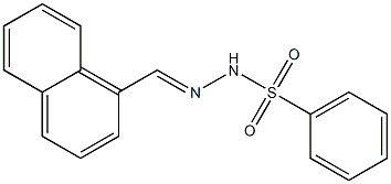 N-[(E)-naphthalen-1-ylmethylideneamino]benzenesulfonamide Struktur