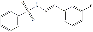 N-[(E)-(3-fluorophenyl)methylideneamino]benzenesulfonamide Struktur