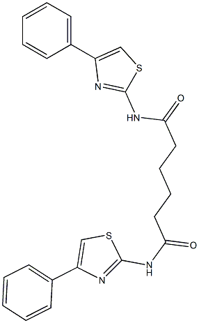 N,N'-bis(4-phenyl-1,3-thiazol-2-yl)hexanediamide Struktur