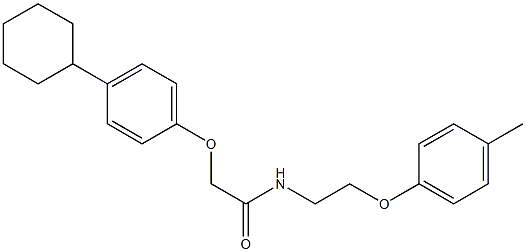 2-(4-cyclohexylphenoxy)-N-[2-(4-methylphenoxy)ethyl]acetamide Struktur