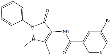 5-bromo-N-(1,5-dimethyl-3-oxo-2-phenylpyrazol-4-yl)pyridine-3-carboxamide Struktur