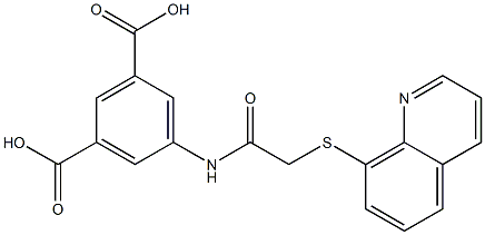 5-[(2-quinolin-8-ylsulfanylacetyl)amino]benzene-1,3-dicarboxylic acid Struktur