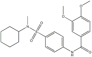 N-[4-[cyclohexyl(methyl)sulfamoyl]phenyl]-3,4-dimethoxybenzamide Struktur