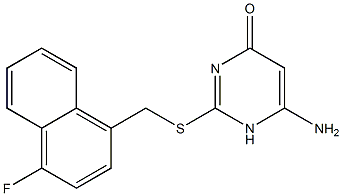 6-amino-2-[(4-fluoronaphthalen-1-yl)methylsulfanyl]-1H-pyrimidin-4-one Struktur