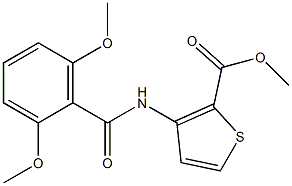 methyl 3-[(2,6-dimethoxybenzoyl)amino]thiophene-2-carboxylate Struktur