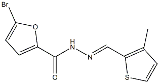 5-bromo-N-[(E)-(3-methylthiophen-2-yl)methylideneamino]furan-2-carboxamide Struktur