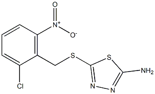 5-[(2-chloro-6-nitrophenyl)methylsulfanyl]-1,3,4-thiadiazol-2-amine Struktur