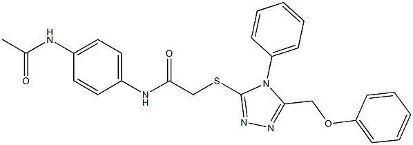 N-(4-acetamidophenyl)-2-[[5-(phenoxymethyl)-4-phenyl-1,2,4-triazol-3-yl]sulfanyl]acetamide