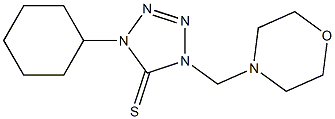 1-cyclohexyl-4-(morpholin-4-ylmethyl)tetrazole-5-thione Struktur