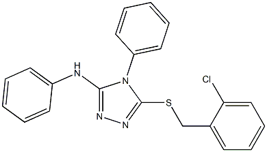 5-[(2-chlorophenyl)methylsulfanyl]-N,4-diphenyl-1,2,4-triazol-3-amine Struktur