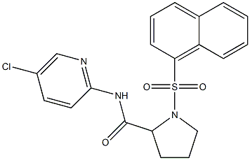 N-(5-chloropyridin-2-yl)-1-naphthalen-1-ylsulfonylpyrrolidine-2-carboxamide Struktur