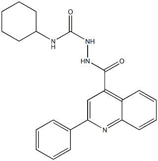 1-cyclohexyl-3-[(2-phenylquinoline-4-carbonyl)amino]urea Struktur