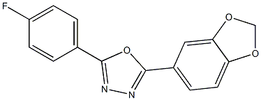 2-(1,3-benzodioxol-5-yl)-5-(4-fluorophenyl)-1,3,4-oxadiazole Struktur