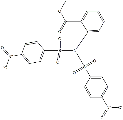 methyl 2-[bis[(4-nitrophenyl)sulfonyl]amino]benzoate Struktur