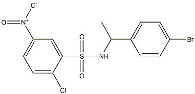 N-[1-(4-bromophenyl)ethyl]-2-chloro-5-nitrobenzenesulfonamide Struktur