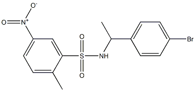 N-[1-(4-bromophenyl)ethyl]-2-methyl-5-nitrobenzenesulfonamide Struktur