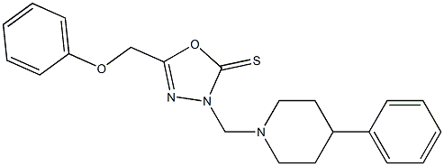 5-(phenoxymethyl)-3-[(4-phenylpiperidin-1-yl)methyl]-1,3,4-oxadiazole-2-thione