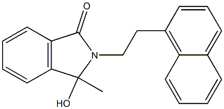 3-hydroxy-3-methyl-2-(2-naphthalen-1-ylethyl)isoindol-1-one Struktur