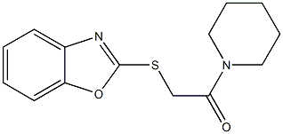 2-(1,3-benzoxazol-2-ylsulfanyl)-1-piperidin-1-ylethanone Struktur