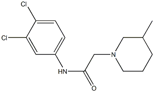 N-(3,4-dichlorophenyl)-2-(3-methylpiperidin-1-yl)acetamide Struktur