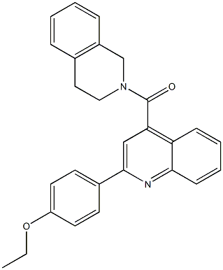 3,4-dihydro-1H-isoquinolin-2-yl-[2-(4-ethoxyphenyl)quinolin-4-yl]methanone Struktur