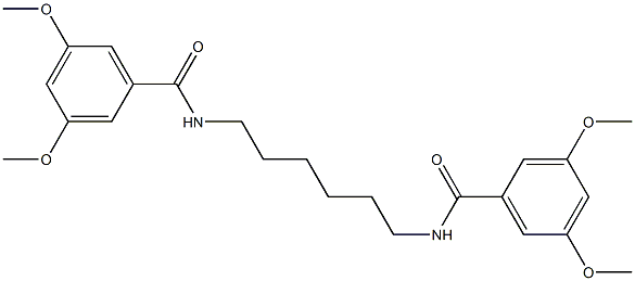 N-[6-[(3,5-dimethoxybenzoyl)amino]hexyl]-3,5-dimethoxybenzamide Struktur