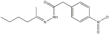 N-[(E)-hexan-2-ylideneamino]-2-(4-nitrophenyl)acetamide Struktur