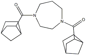 [4-(bicyclo[2.2.1]heptane-3-carbonyl)-1,4-diazepan-1-yl]-(3-bicyclo[2.2.1]heptanyl)methanone Struktur