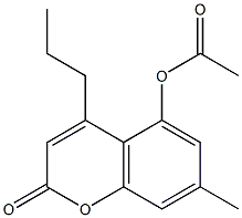 (7-methyl-2-oxo-4-propylchromen-5-yl) acetate Struktur