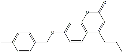 7-[(4-methylphenyl)methoxy]-4-propylchromen-2-one Struktur