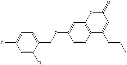 7-[(2,4-dichlorophenyl)methoxy]-4-propylchromen-2-one Struktur