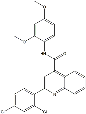 2-(2,4-dichlorophenyl)-N-(2,4-dimethoxyphenyl)quinoline-4-carboxamide Struktur