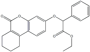 ethyl 2-[(6-oxo-7,8,9,10-tetrahydrobenzo[c]chromen-3-yl)oxy]-2-phenylacetate Struktur