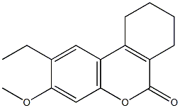 2-ethyl-3-methoxy-7,8,9,10-tetrahydrobenzo[c]chromen-6-one Struktur