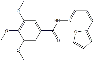 N-[(Z)-[(E)-3-(furan-2-yl)prop-2-enylidene]amino]-3,4,5-trimethoxybenzamide Struktur