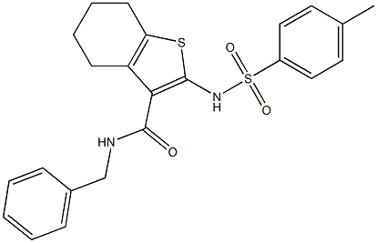 N-benzyl-2-[(4-methylphenyl)sulfonylamino]-4,5,6,7-tetrahydro-1-benzothiophene-3-carboxamide Structure