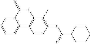 (4-methyl-6-oxobenzo[c]chromen-3-yl) cyclohexanecarboxylate Struktur